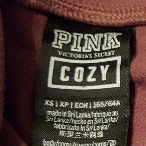 XS PINK By Victoria's Secret Dusty Rose Velvet High Waist Legging With Pockets - Picture 7 of 7